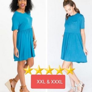 59. Agnes & Dora Kahlo modern aqua tunic dress